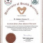 Dr. Ammara Munawar PT Certified Pelvic Floor Physical Therapist certificate from University of Health Sciences Lahore